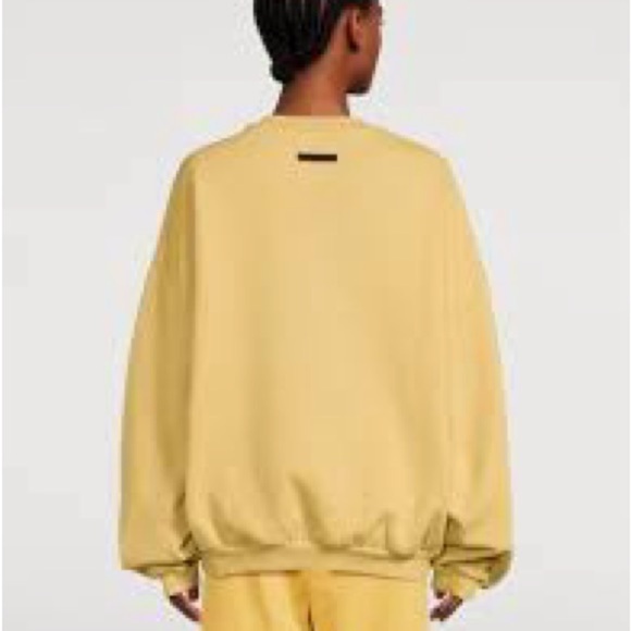 NWT Essentials Fear of God Men's Yellow Crew Sweater - Picture 10 of 10